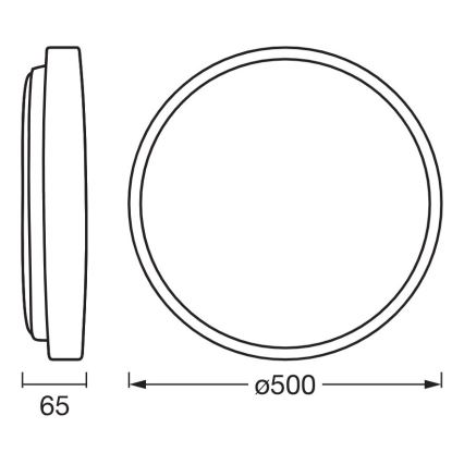 Osram - dimmbare LED-Deckenleuchte ORBIS ALISON LED/36W/230V, Ø 50 cm, beige