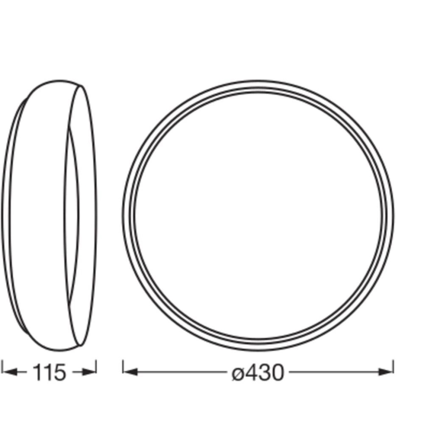 Osram - Dimmbare LED-Deckenleuchte ORBIS LIVIA LED/24W/230V Ø 43 cm weiß/braun