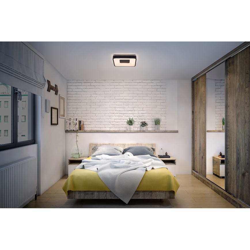 Osram - Dimmbare LED-Deckenleuchte ORBIS PIANA LED/16W/230V 29x29 cm schwarz