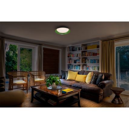 Osram - dimmbare LED-Deckenleuchte ORBIS PLATE LED/45W/230V Ø 48 cm grün/schwarz