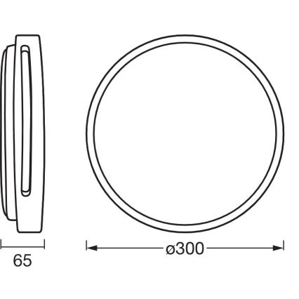 Osram - dimmbare LED-Deckenleuchte ORBIS WOODBURRY LED/16W/230V Ø 30 cm