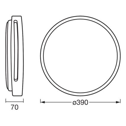 Osram - LED-dimmbare Deckenleuchte ORBIS WOODBURRY LED/24W/230V Ø 39 cm beige