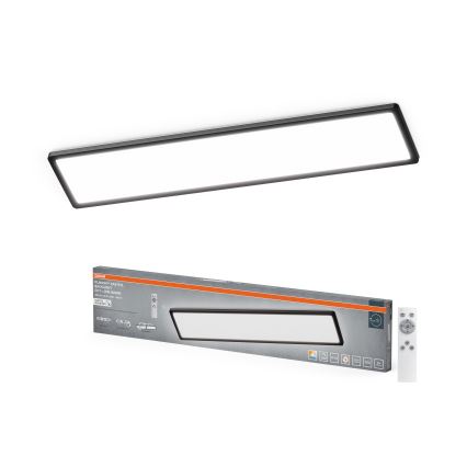 Osram - Dimmbare LED-Deckenleuchte für Badezimmer PLANON EASYFIX LED/30W/230V 2600-6000K 20x98 cm IP54 schwarz + Fernbedienung
