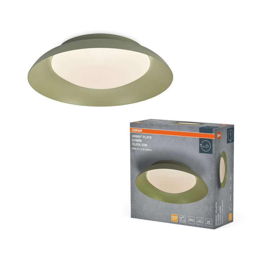 Osram - dimmbare LED-Deckenleuchte PLATE LED/19W/230V Ø 31 cm grün