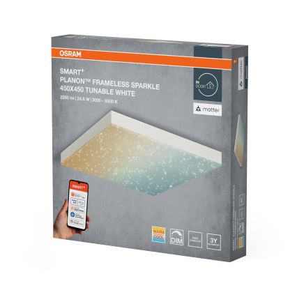 Osram - LED-dimmbare Deckenleuchte SMART+ FRAMELESS LED/24,5W/230V 3000-6500K 45x45 cm Wi-Fi
