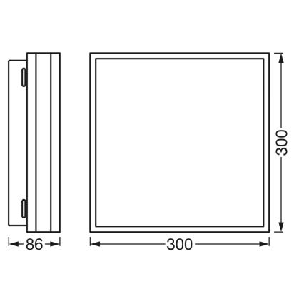 Osram - LED-dimmbare Deckenleuchte SMART+ MAGNET LED/24W/230V 30x30 cm 3000-6500K Wi-Fi