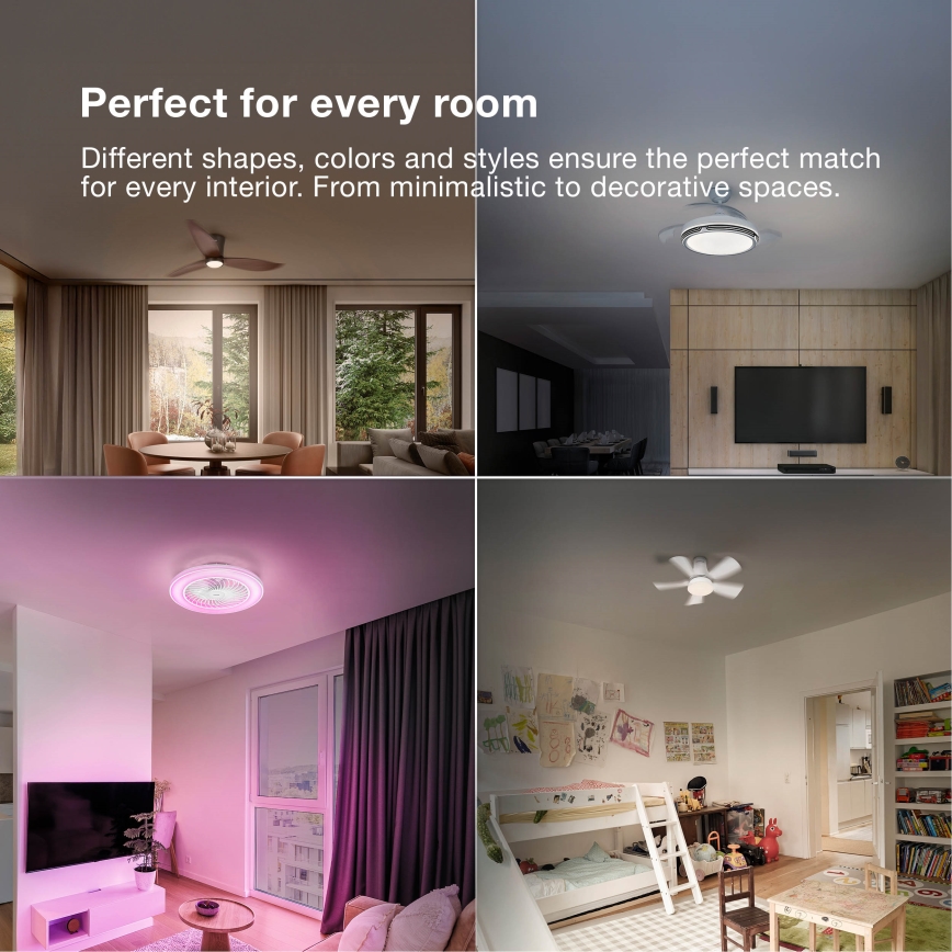 Osram - Dimmbare LED-Deckenleuchte mit Ventilator LEVECHE LED/36W/230V 3000/4000/6500K + Fernbedienung
