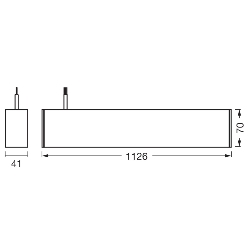 Osram - LED-dimmbare Pendelleuchte an Kabel OFFICE LINE LED/42W/230V 4000K 112,6 cm schwarz
