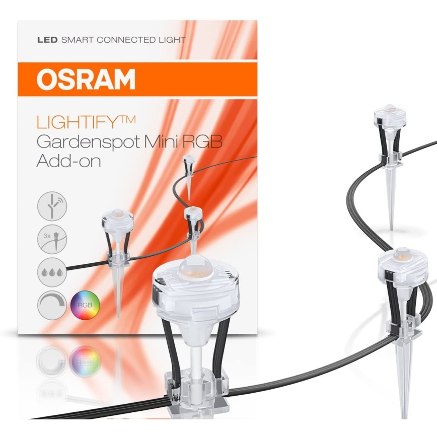 Osram - Dimmbare LED RGB Außendekoration LIGHTIFY 3xLED/1,5W/230V IP66