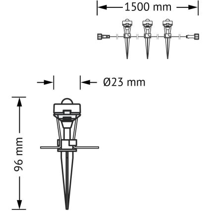 Osram - Dimmbare LED RGB Außendekoration LIGHTIFY 3xLED/1,5W/230V IP66