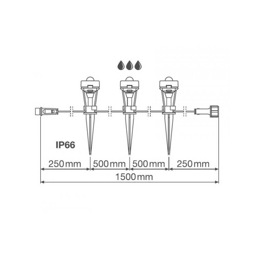 Osram - Dimmbare LED RGB Außendekoration LIGHTIFY 3xLED/1,5W/230V IP66