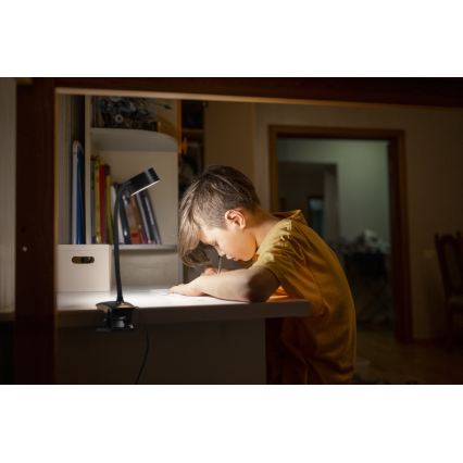 Osram - dimmbare LED-Schreibtischlampe mit Klemme OFFICE LINE LED/4,8W/230V 3000/4000/6500K schwarz