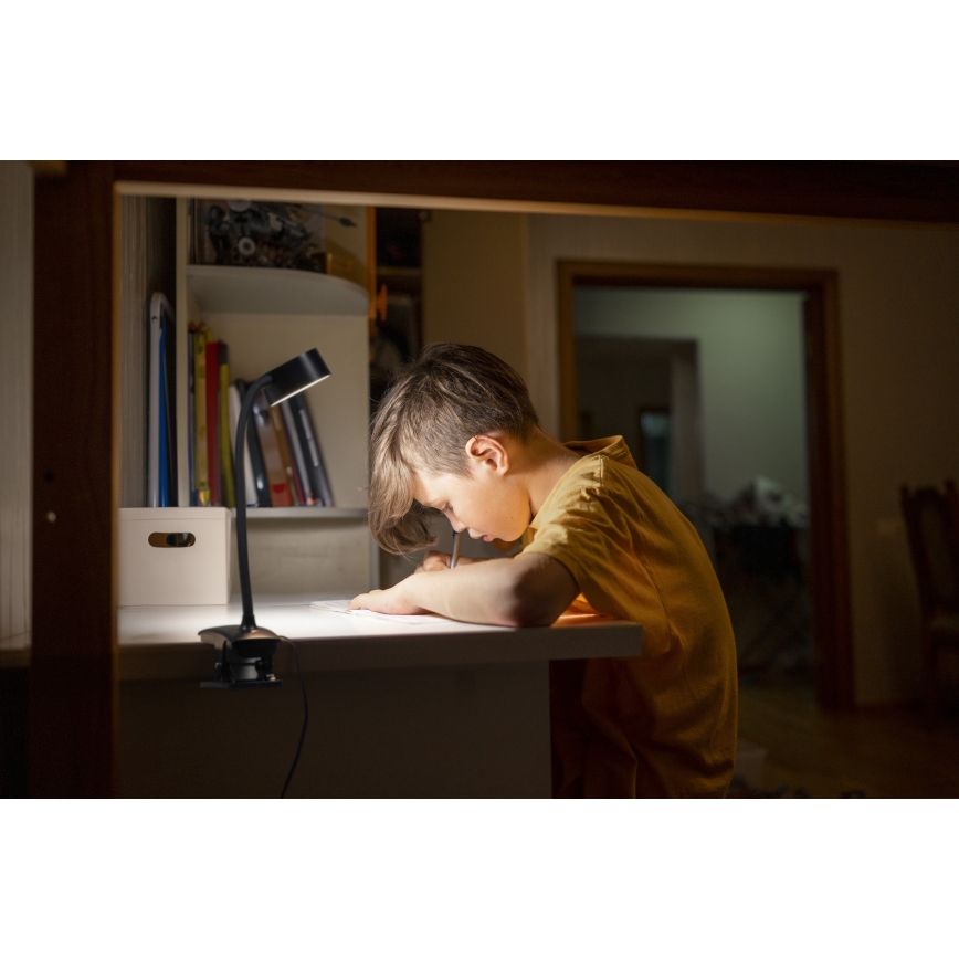 Osram - dimmbare LED-Schreibtischlampe mit Klemme OFFICE LINE LED/4,8W/230V 3000/4000/6500K schwarz