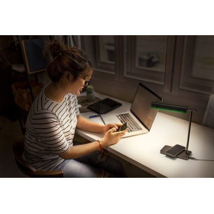 Osram - Dimmbare LED-Schreibtischlampe OFFICE LINE LED/19W/230V 3000/4000/6500K schwarz