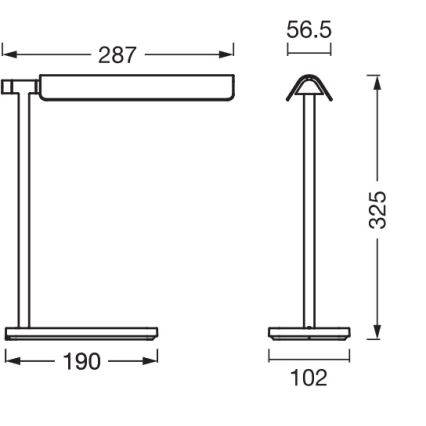 Osram - Dimmbare LED-Schreibtischlampe OFFICE LINE LED/19W/230V 3000/4000/6500K schwarz