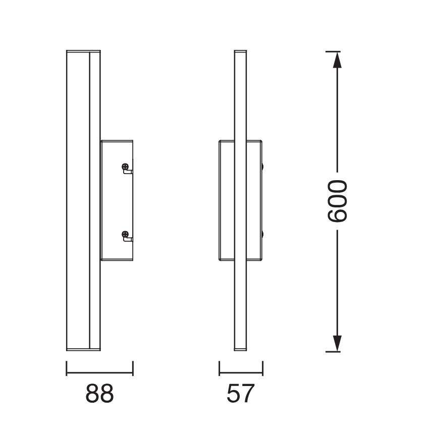 Osram - LED-dimmbare Badezimmer-Spiegelleuchte ORBIS MIRROR LED/10W/230V 3000/4000K 60 cm IP44 schwarz