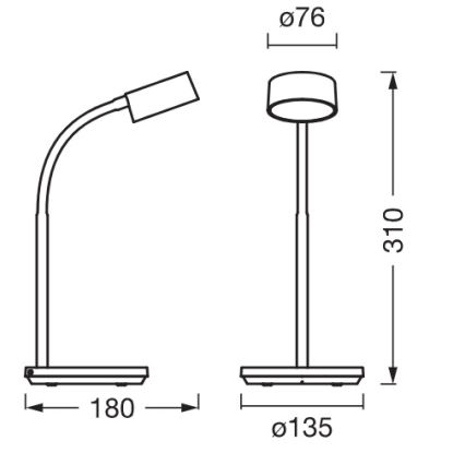 Osram - LED-dimmbare Schreibtischlampe OFFICE LINE LED/4,8W/230V 3000/4000/6500K weiß