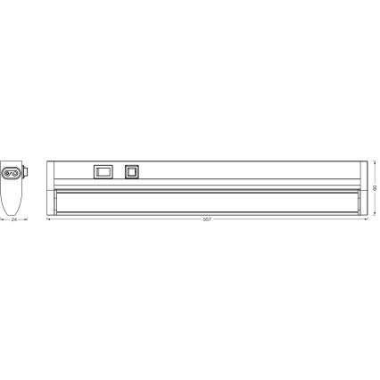 Osram - dimmbare LED-Unterbauleuchte LINEAR TURN LED/10W/230V 3000/4000/6500K 55 cm weiß