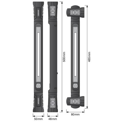 Osram - Wiederaufladbare, dimmbare LED-Taschenlampe LEDINSPECT UTILITY1000 LED/19W/7,4V 2600 mAh