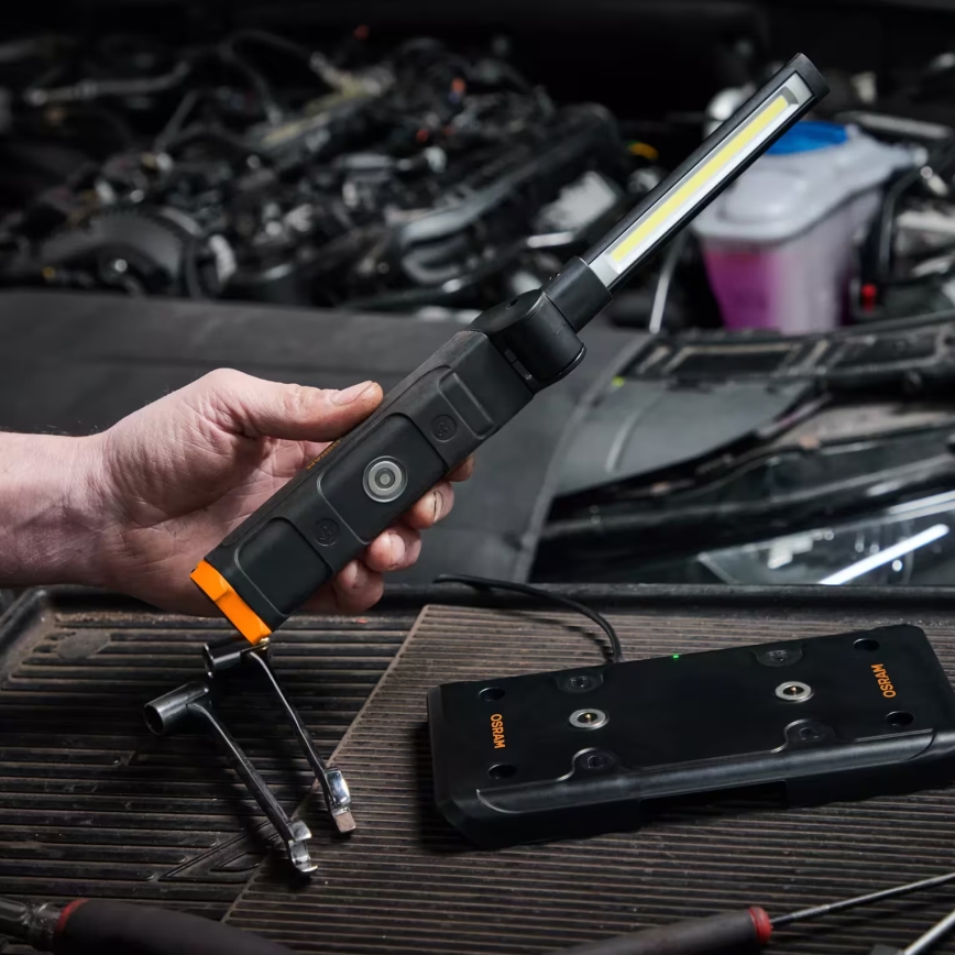 Osram - Dimmbare, wiederaufladbare LED-Inspektionsleuchte LEDINSPECT WIRE-FREE SLIM 600 LED/5W/3,7V IP54 2600 mAh