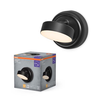 Osram - Dimmbare, wiederaufladbare Touch-Wandleuchte NIGHTLUX LED/1,8W/5V schwarz
