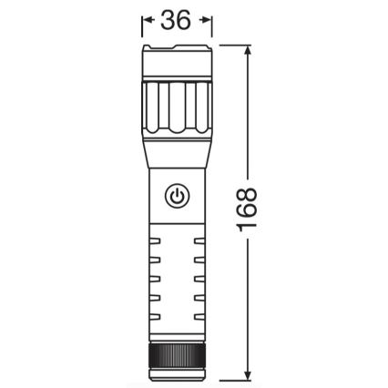 Osram - Dimmbare, wiederaufladbare LED-Taschenlampe LEDINSPECT PRO TORCH 500 LED/6W/3,7V 2200 mAh IP44