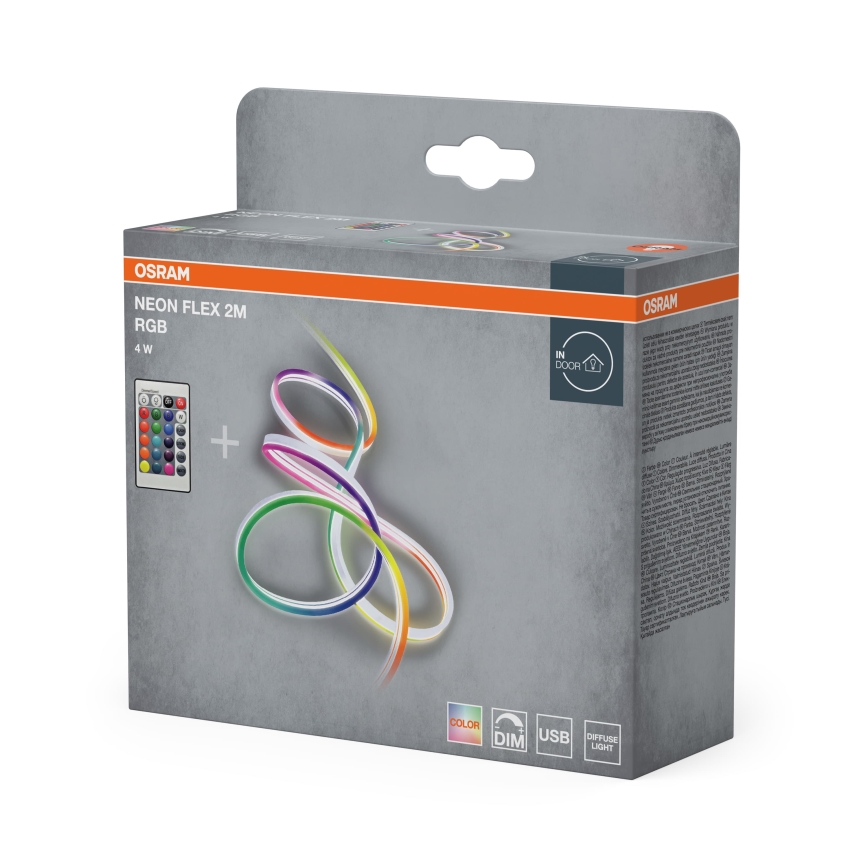 Osram - LED RGBW dimmbarer Streifen NEON FLEX 2m LED/4W/5V + Fernbedienung