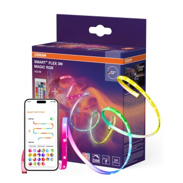 Osram - dimmbarer LED RGB-Streifen SMART+ MAGIC FLEX 3m LED/15,5W/230V Wi-Fi + Fernbedienung