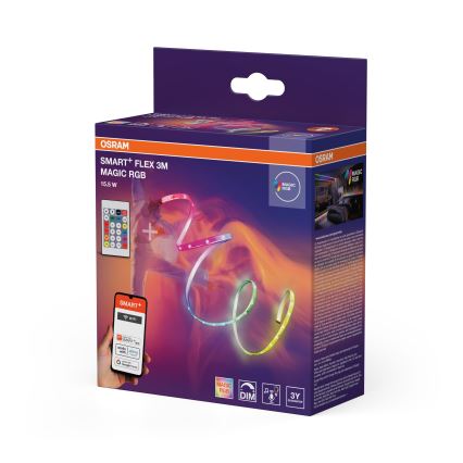 Osram - dimmbarer LED-RGB-Streifen SMART+ MAGIC FLEX 3m LED/15,5W/230V Wi-Fi + Fernbedienung