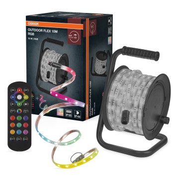 Osram - dimmbarer RGB-LED-Außenstreifen FLEX 10m LED/70W/230V IP65 + Fernbedienung