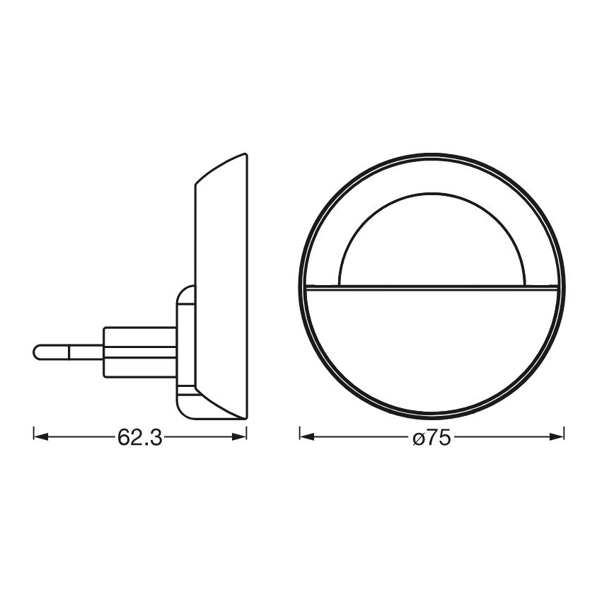 Osram - Dimmbares LED-Nachtlicht LUNETTA LED/0,65W/230V