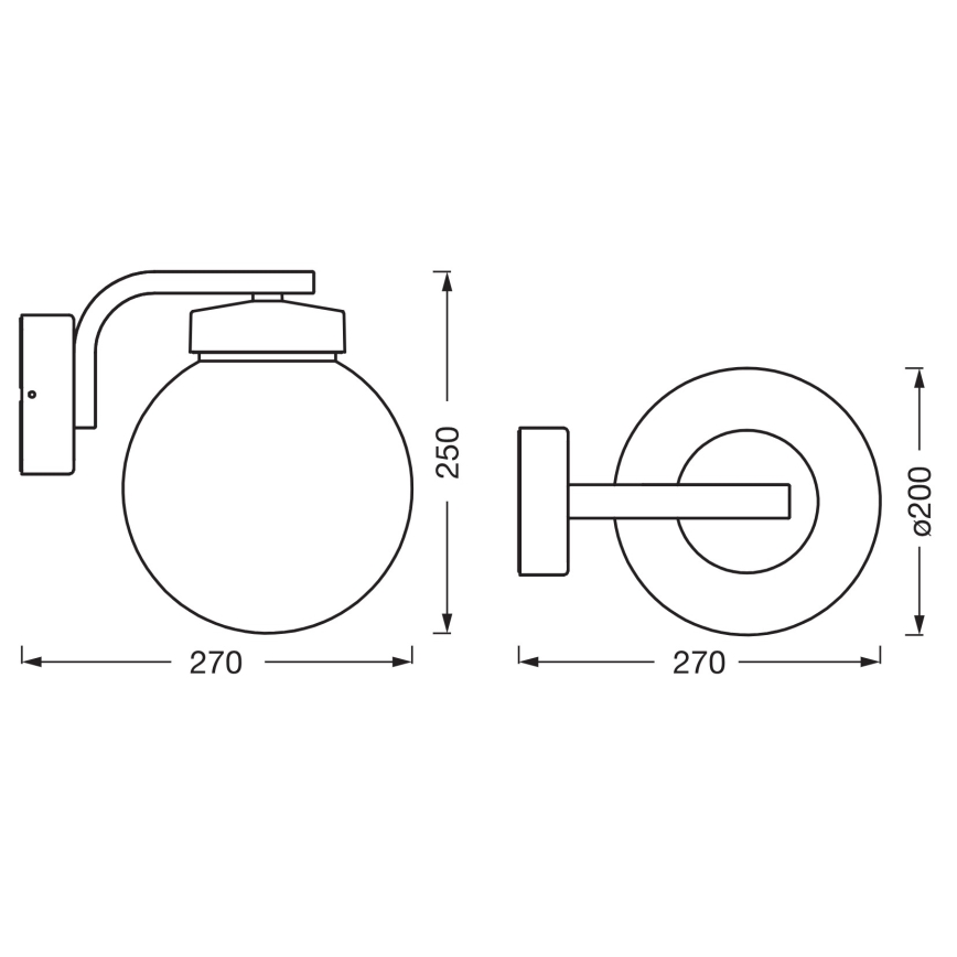 Osram - ENDURA CLASSIC Außenwandleuchte 1xE27/40W/230V IP54, anthrazit