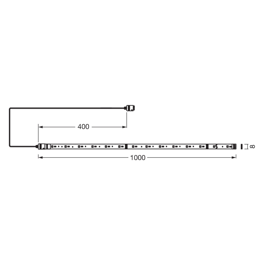 Osram - Erweiterungsset für dimmbaren LED-Streifen SMART+ FLEX RGB+TW 1m LED/3,4W/24V 2700-6500K Wi-Fi