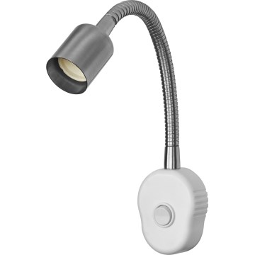 Osram - Flexible Wandleuchte PLUG TUBE FLEX 1xGU10/5W/230V matt chrom/weiß