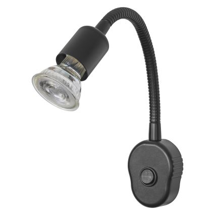 Osram - Flexible Wandleuchte PLUG TUBE FLEX 1xGU10/5W/230V schwarz