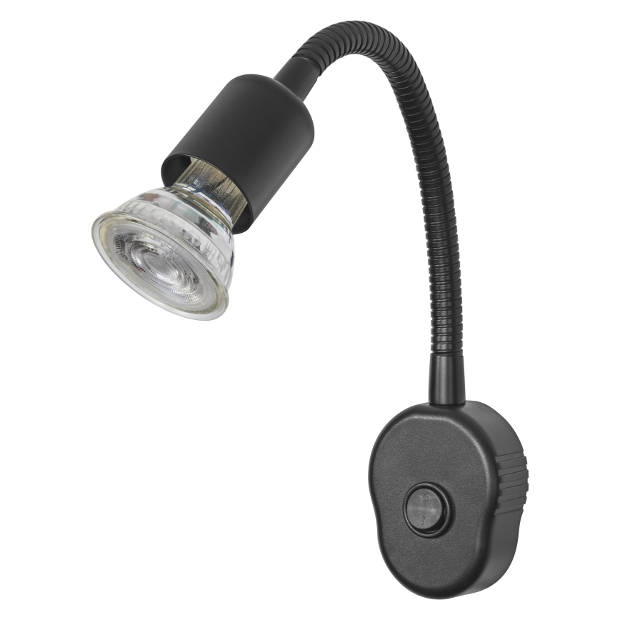 Osram - Flexible Wandleuchte PLUG TUBE FLEX 1xGU10/5W/230V schwarz