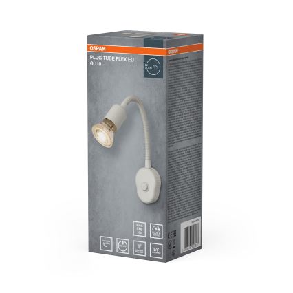 Osram - Flexible Wandleuchte PLUG TUBE FLEX 1xGU10/5W/230V weiß