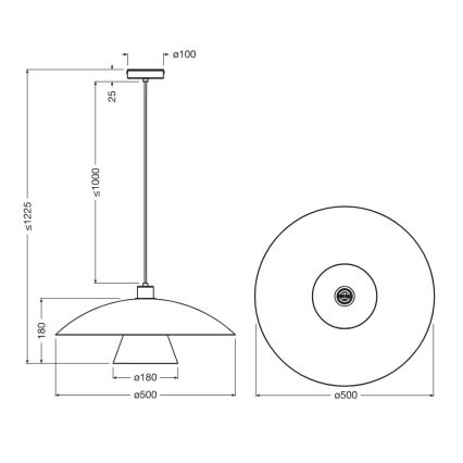 Osram - Hängeleuchte mit Kabel DECOR FLYING MUSHROOM 1xE27/25W/230V Ø 50 cm grün