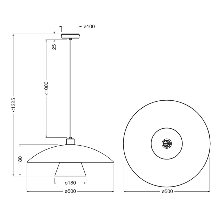 Osram - Hängeleuchte mit Kabel DECOR FLYING MUSHROOM 1xE27/25W/230V Ø 50 cm grün
