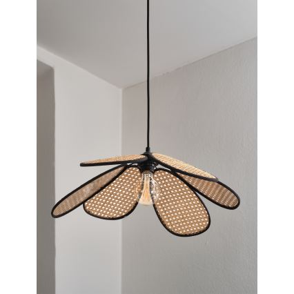 Osram - Kabel-Pendelleuchte DECOR RATTAN 1xE27/15W/230V Ø 58 cm beige/schwarz