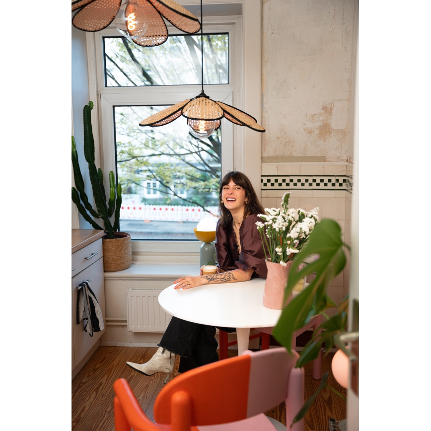 Osram - Kabel-Pendelleuchte DECOR RATTAN 1xE27/15W/230V Ø 58 cm beige/schwarz