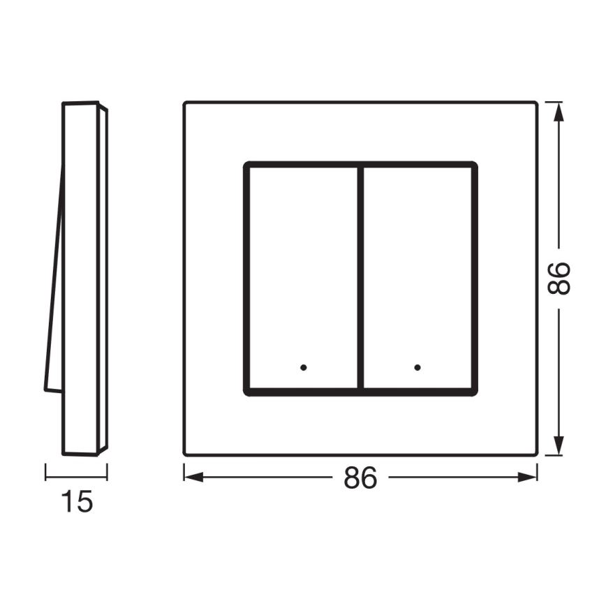 Osram - Kabelloser 2-Tasten-Funk-Schalter SMART+ 5V Wi-Fi