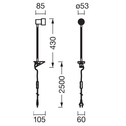 Osram - Klemmlampe CLIP STEP FLEX 1xGU10/5W/230V schwarz