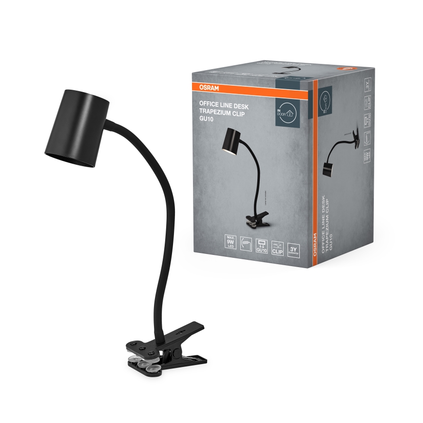 Osram - Klemmleuchte DESK LINE 1xGU10/9W/230V schwarz