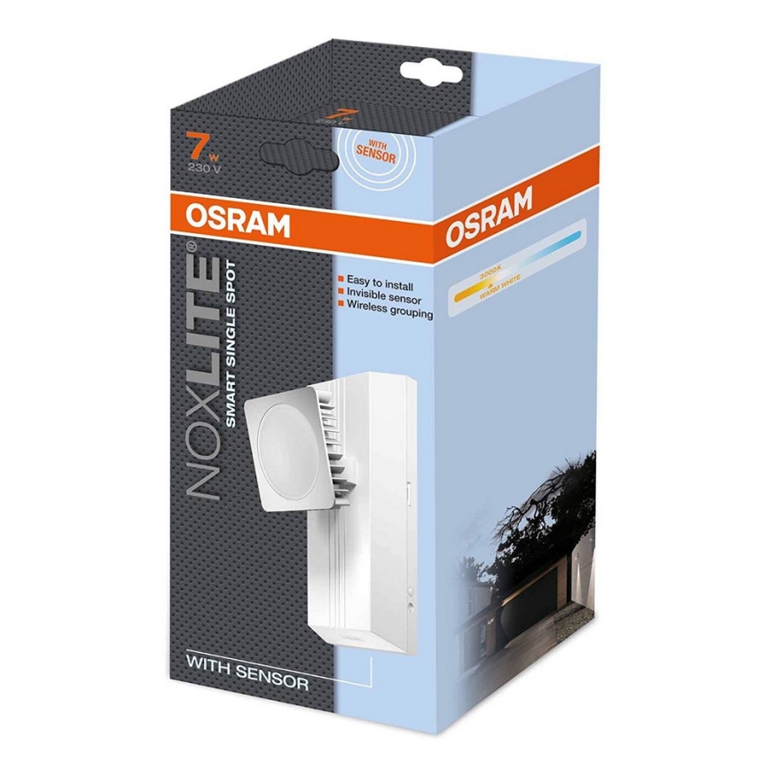 Osram - LED Auβen-Wandbeleuchtung mit Sensor NOXLITE LED/7,5W/230V IP55