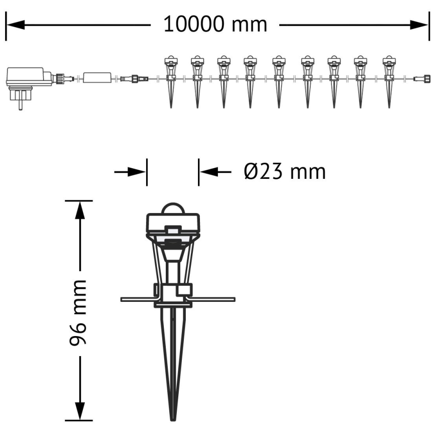 Osram - LED Außendekoration LIGHTIFY 10 m 9xLED/6W/230V IP66