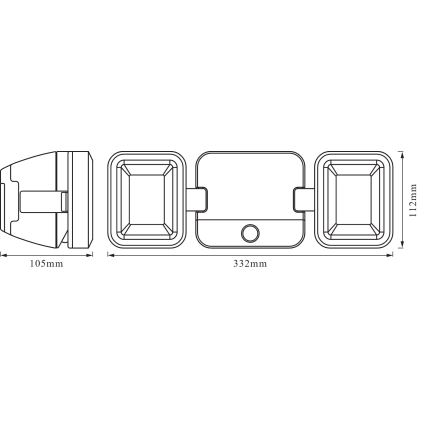Osram - LED-Außenwandleuchte mit integriertem Sensor BATTERY 2xLED/5W/4xD IP54