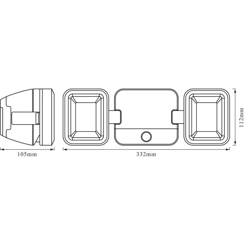 Osram - LED-Außenwandleuchte mit integriertem Sensor BATTERY 2xLED/5W/4xD IP54