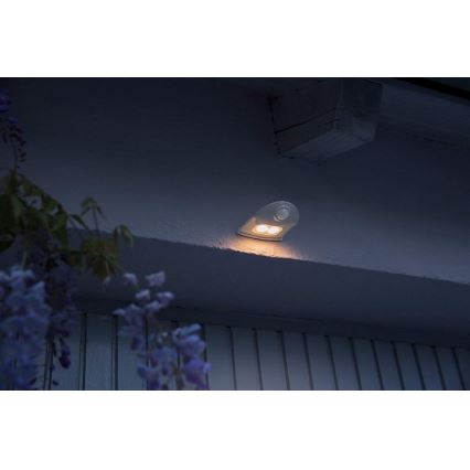 Osram - LED Außenwandleuchte mit Sensor DOORLED LED/0,5W/3xAA IP54 silber