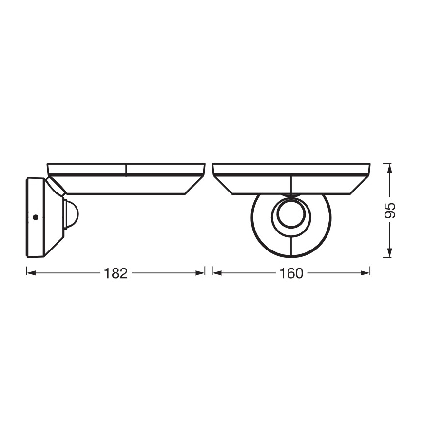 Osram - LED-Außenwandleuchte mit Dämmerungs- und Bewegungsmelder ENDURA STYLE LED/12W/230V IP65
